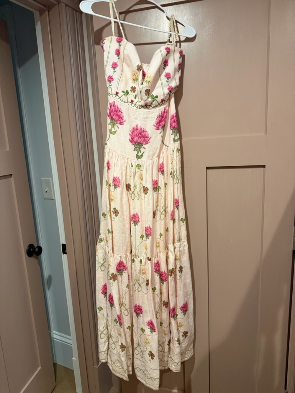 Lima Trebol Embellished Floral-Print Linen Maxi Dress - Picture 3 of 3